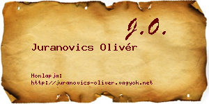 Juranovics Olivér névjegykártya
